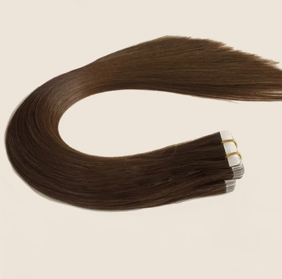 Chestnut Brown #6 Tape In Hair Extensions