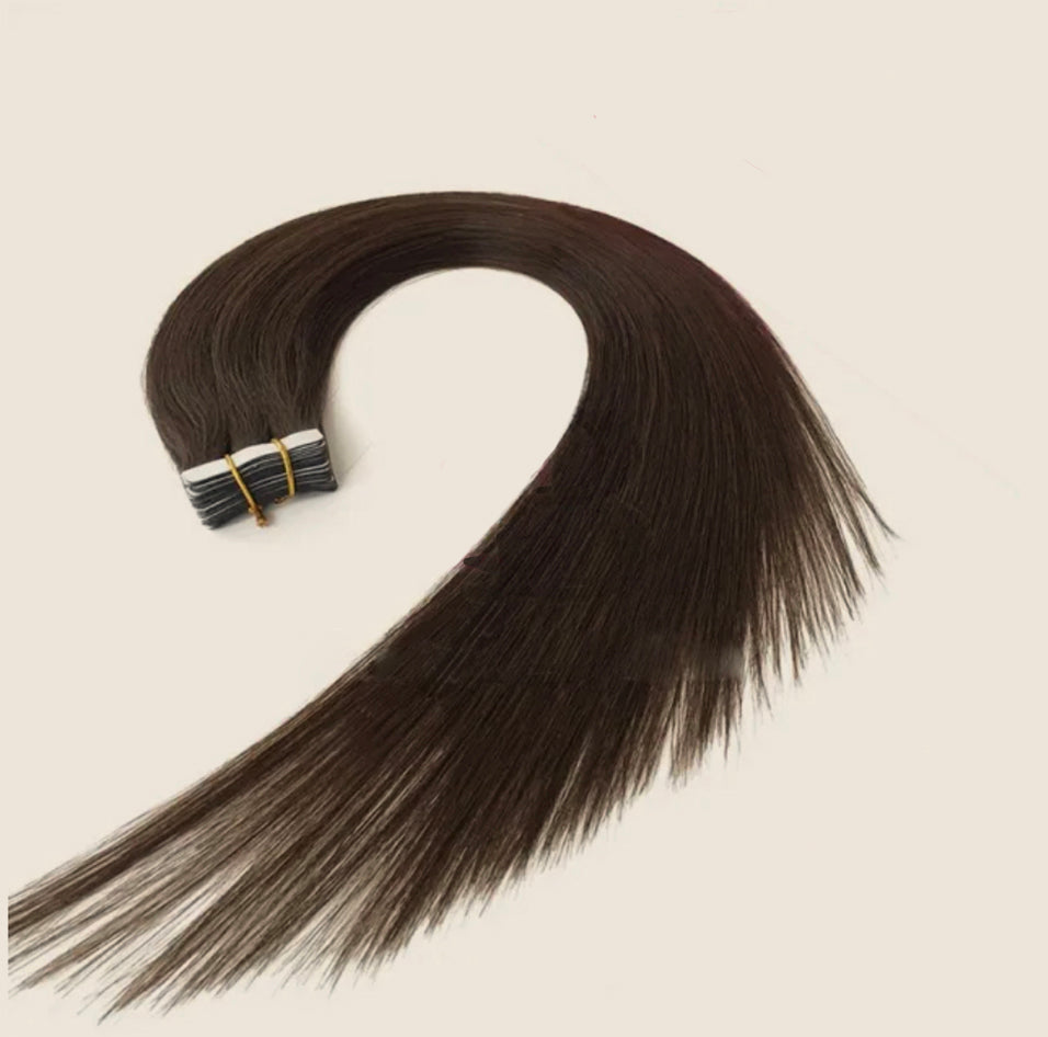 Chocolate Brown #4 Tape In Hair Extensions
