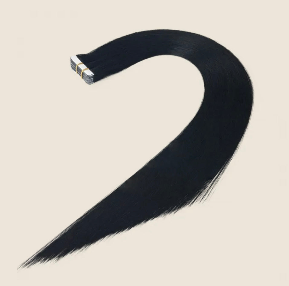 Jet Black #1 Tape In Hair Extensions