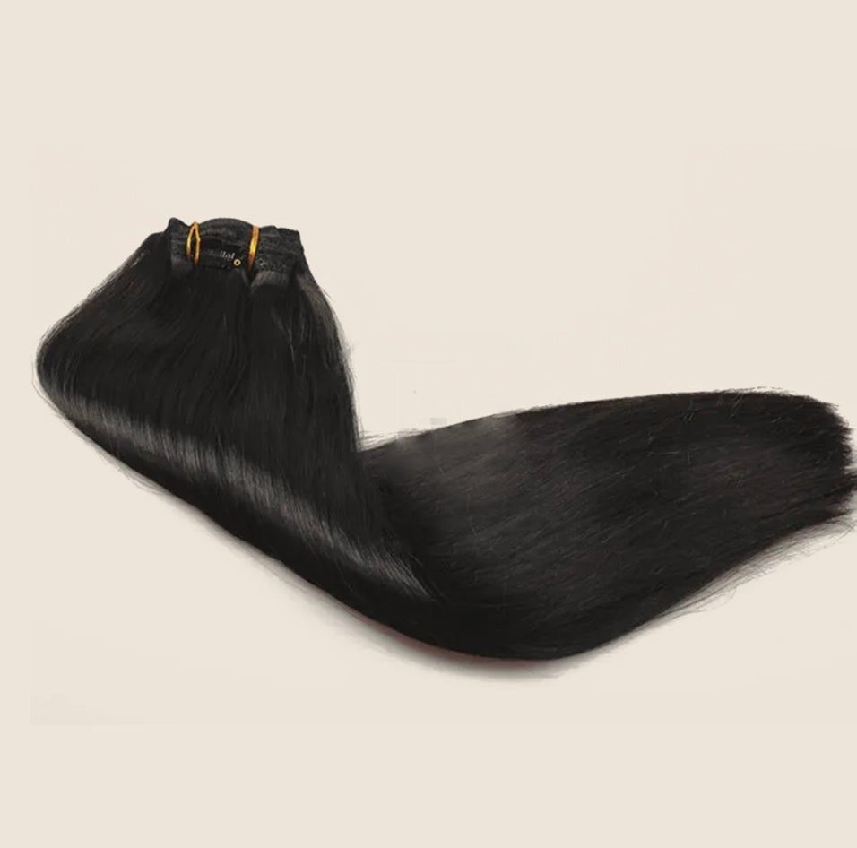 Off Black #1b Clip In Hair Extensions