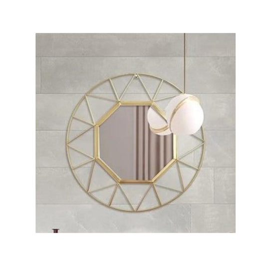 AZTEC ROUND GOLD MIRROR