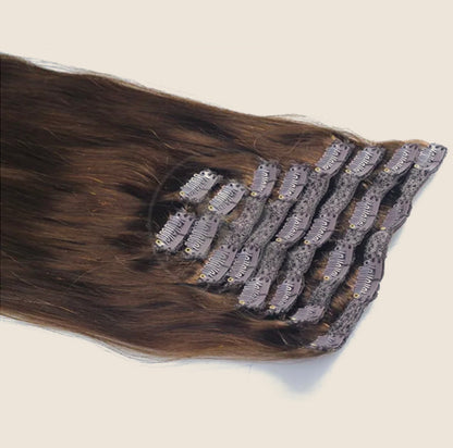 Dark Brown #3 Clip In Hair Extensions