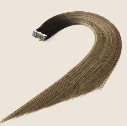 Rooted Balayage #4-8/60 Tape In Hair Extensions